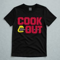 Cookout Vintage Chalk Texture Red Gray T-Shirt