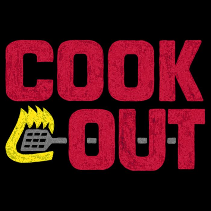 Cookout Vintage Chalk Texture Red Gray T-Shirt