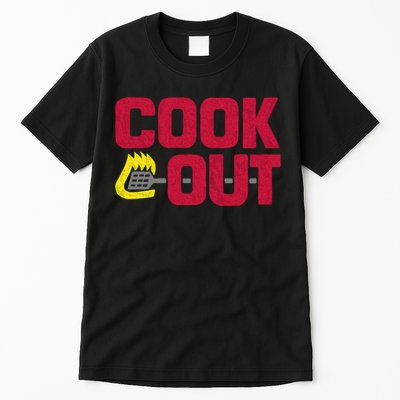 Cookout Vintage Chalk Texture Red Gray Tall T-Shirt
