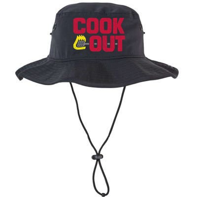 Cookout Vintage Chalk Texture Red Gray Bucket Hat