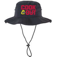 Cookout Vintage Chalk Texture Red Gray Bucket Hat