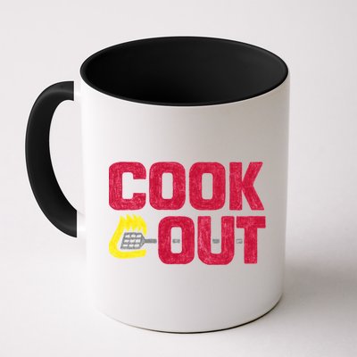 Cookout Vintage Chalk Texture Red Gray Mug