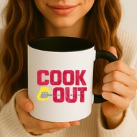 Cookout Vintage Chalk Texture Red Gray Mug