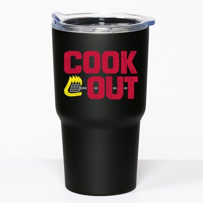 Cookout Vintage Chalk Texture Red Gray Tumbler