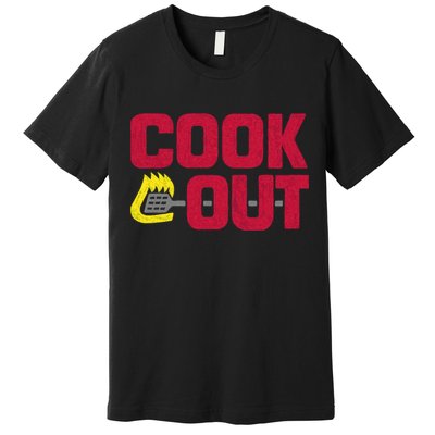 Cookout Vintage Chalk Texture Red Gray Premium T-Shirt