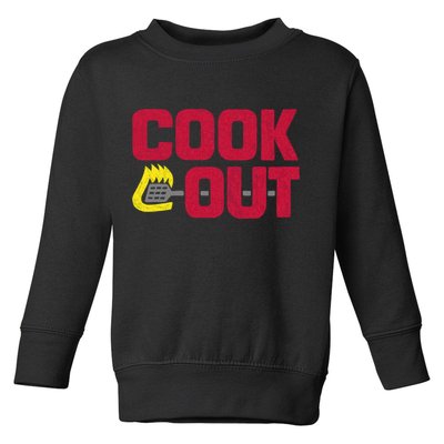 Cookout Vintage Chalk Texture Red Gray Toddler Sweatshirt