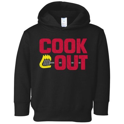 Cookout Vintage Chalk Texture Red Gray Toddler Hoodie