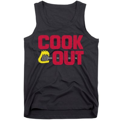 Cookout Vintage Chalk Texture Red Gray Tank Top