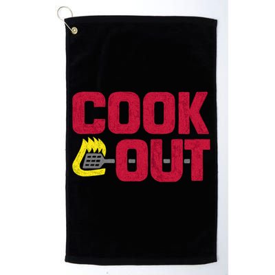 Cookout Vintage Chalk Texture Red Gray Golf Towel