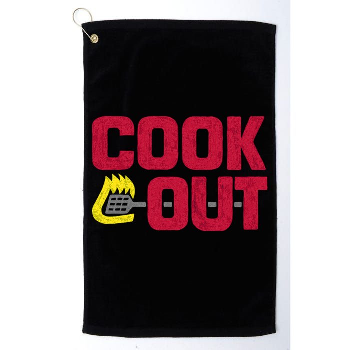 Cookout Vintage Chalk Texture Red Gray Golf Towel