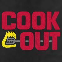 Cookout Vintage Chalk Texture Red Gray Golf Towel