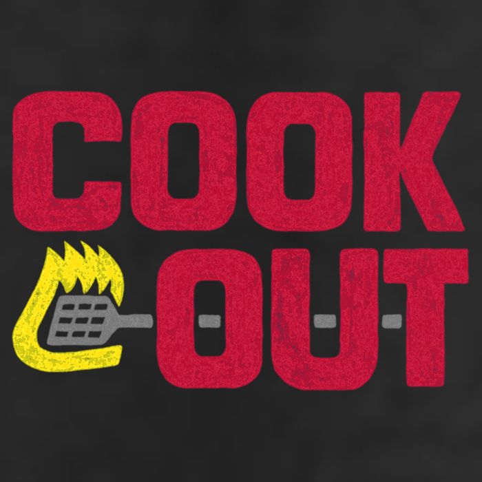 Cookout Vintage Chalk Texture Red Gray Golf Towel