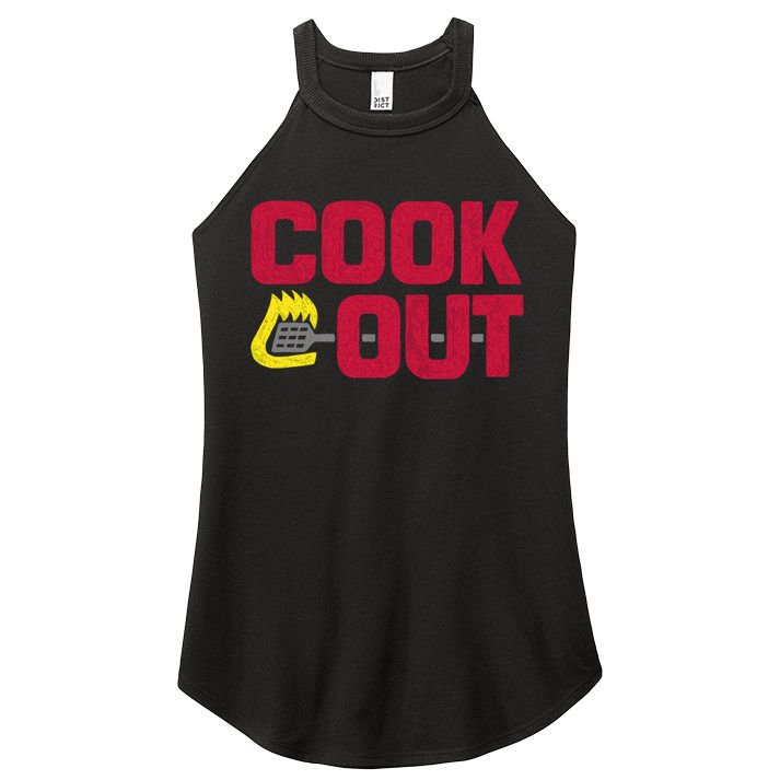 Cookout Vintage Chalk Texture Red Gray Women's Perfect Tri Rocker Tank