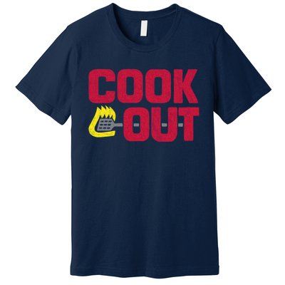 Cookout Vintage Chalk Texture Red Gray Premium T-Shirt