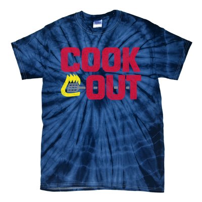 Cookout Vintage Chalk Texture Red Gray Tie-Dye T-Shirt