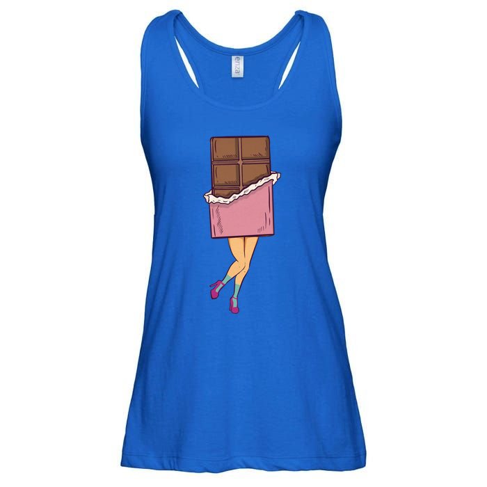 Chocolate Vintage Chocoholic Cocoa Choco Candy Cute Gift Chocolate Meaningful Gi Ladies Essential Flowy Tank