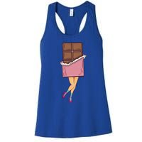 Chocolate Vintage Chocoholic Cocoa Choco Candy Cute Gift Chocolate Meaningful Gi Women's Racerback Tank