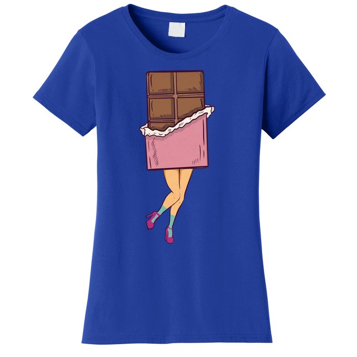 Chocolate Vintage Chocoholic Cocoa Choco Candy Cute Gift Chocolate Meaningful Gi Women's T-Shirt