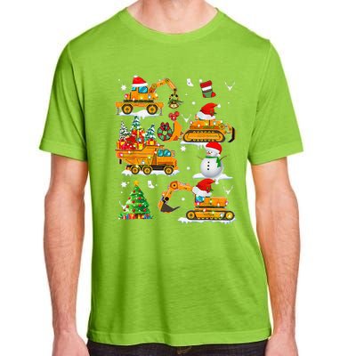 Construction Vehicle Christmas Trucks Winter Adult ChromaSoft Performance T-Shirt