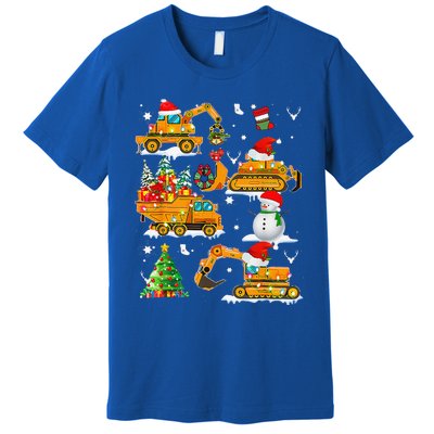 Construction Vehicle Christmas Trucks Winter Premium T-Shirt