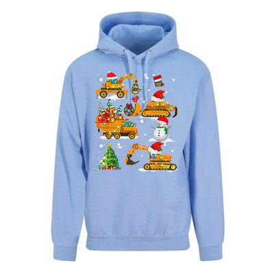 Construction Vehicle Christmas Trucks Winter Unisex Surf Hoodie