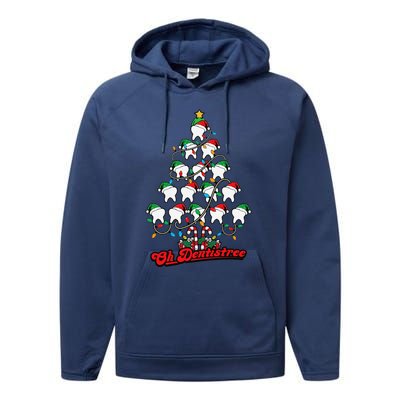 Christmas Vibes Cute Xmas Tree Cakes Vintage Neutral Holiday Performance Fleece Hoodie