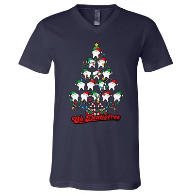 Christmas Vibes Cute Xmas Tree Cakes Vintage Neutral Holiday V-Neck T-Shirt