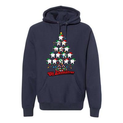 Christmas Vibes Cute Xmas Tree Cakes Vintage Neutral Holiday Premium Hoodie