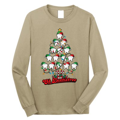 Christmas Vibes Cute Xmas Tree Cakes Vintage Neutral Holiday Long Sleeve Shirt