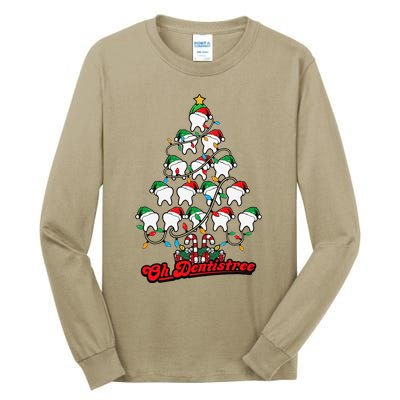 Christmas Vibes Cute Xmas Tree Cakes Vintage Neutral Holiday Tall Long Sleeve T-Shirt