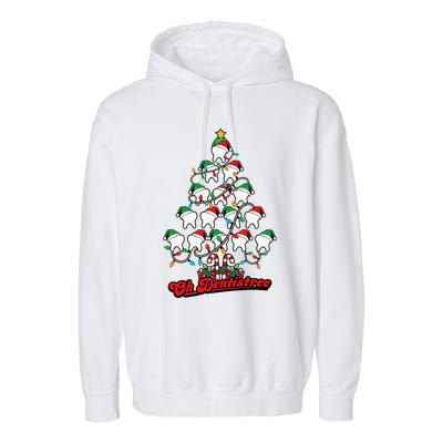 Christmas Vibes Cute Xmas Tree Cakes Vintage Neutral Holiday Garment-Dyed Fleece Hoodie