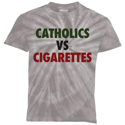 Catholics Vs Cigarettes Kids Tie-Dye T-Shirt