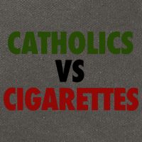 Catholics Vs Cigarettes Cotton Canvas Backpack