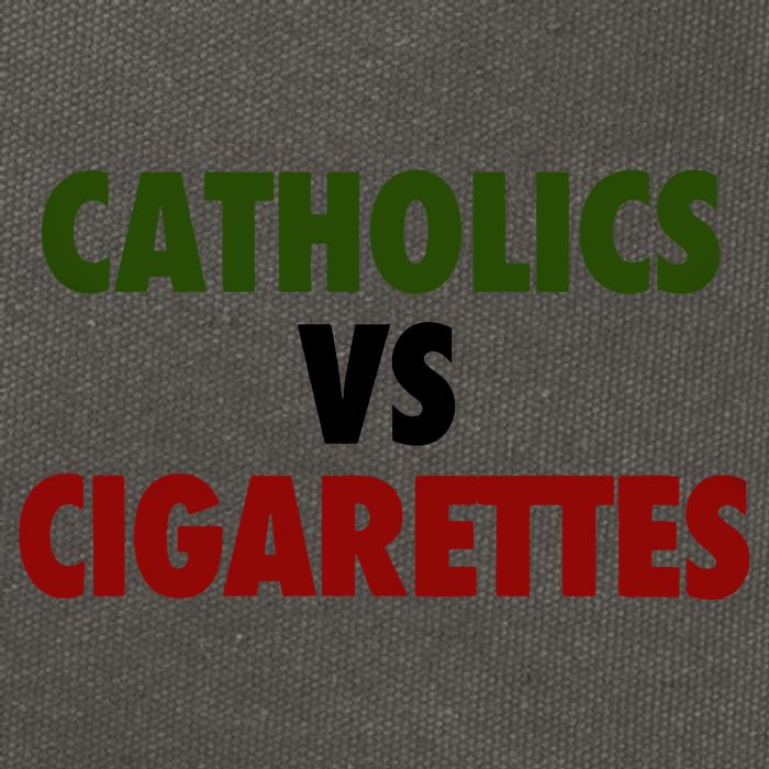 Catholics Vs Cigarettes Cotton Canvas Backpack