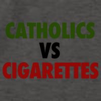 Catholics Vs Cigarettes Vector Backpack