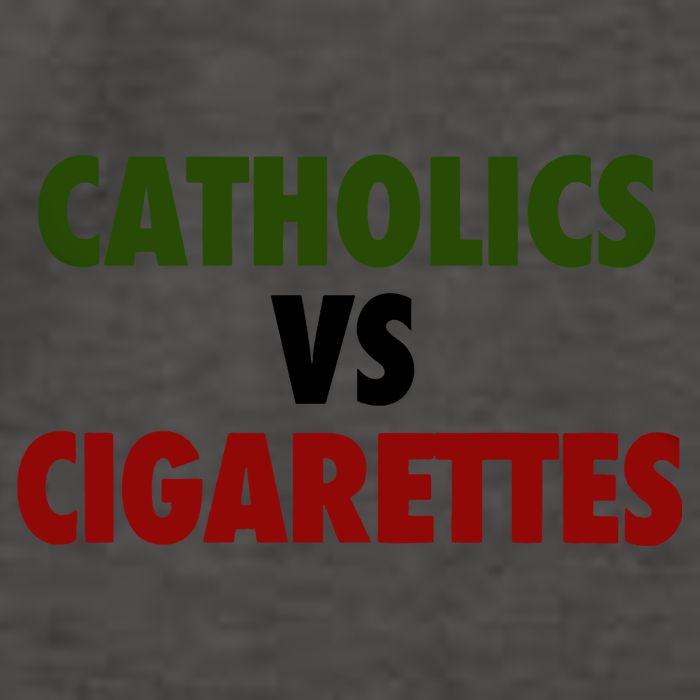 Catholics Vs Cigarettes Vector Backpack