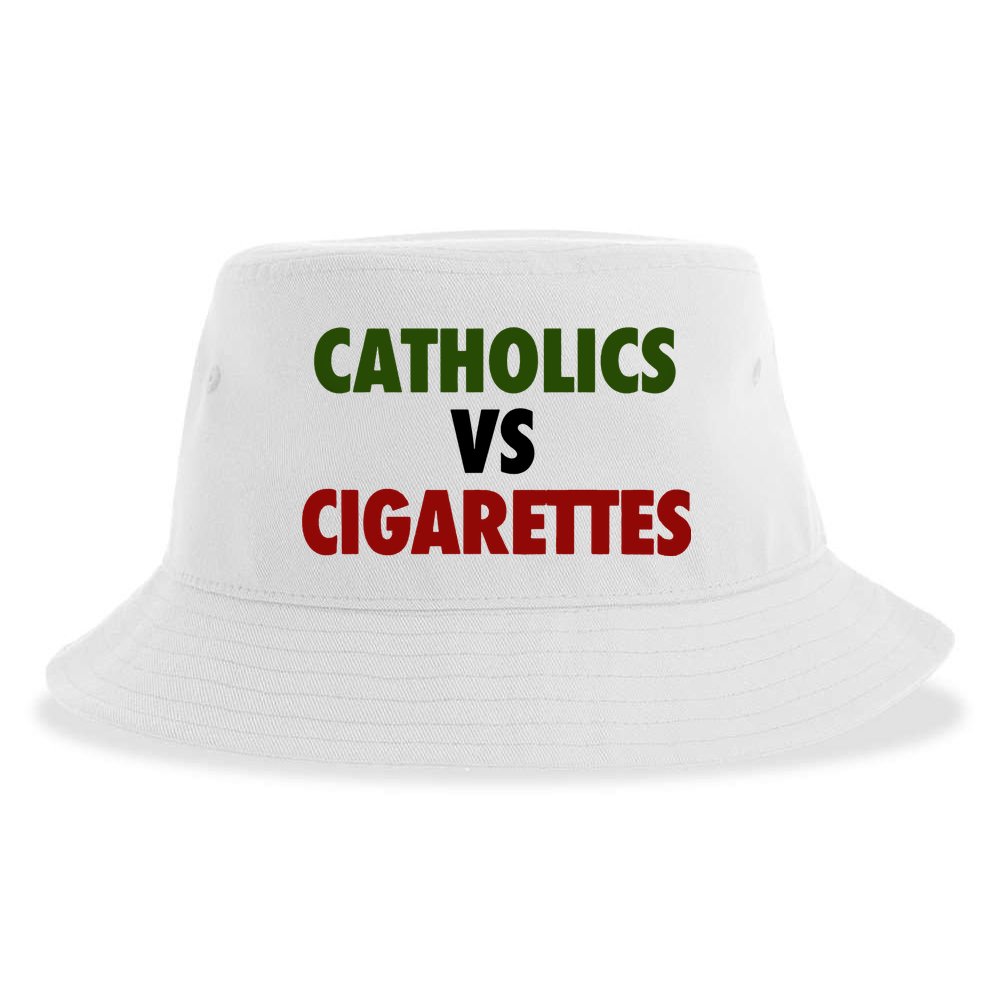 Catholics Vs Cigarettes Sustainable Bucket Hat