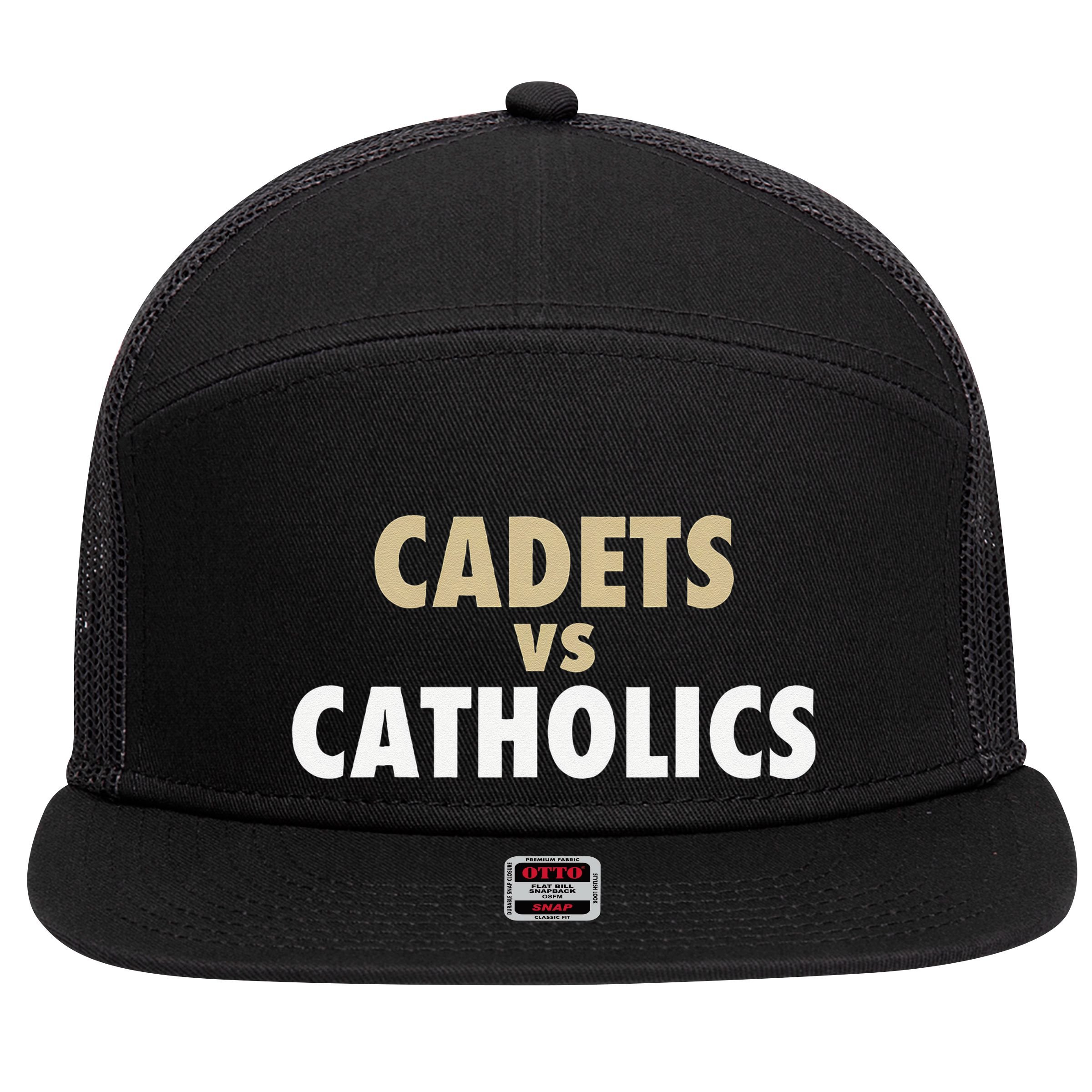 Cadets Vs. Catholics 7 Panel Mesh Trucker Snapback Hat