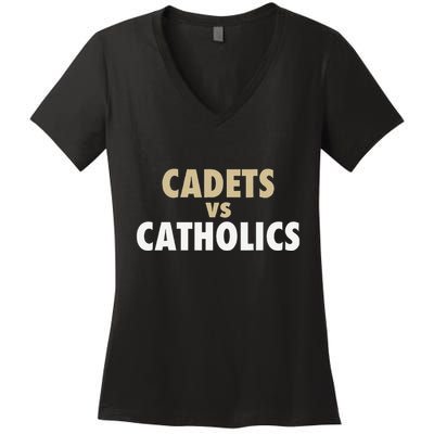 Cadets Vs. Catholics Women's V-Neck T-Shirt