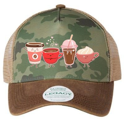 Cute Valentine Day Coffee Lover Legacy Tie Dye Trucker Hat