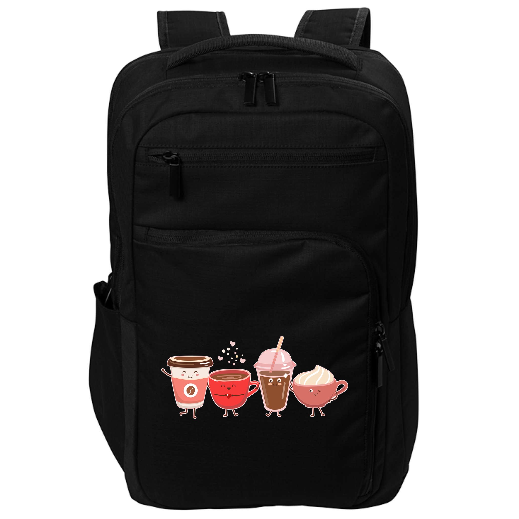 Cute Valentine Day Coffee Lover Impact Tech Backpack