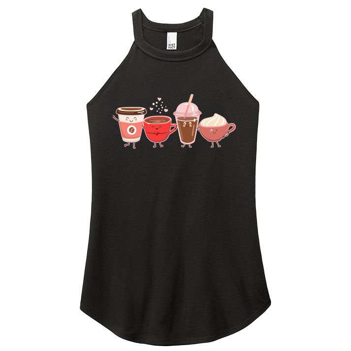 Cute Valentine Day Coffee Lover Women's Perfect Tri Rocker Tank
