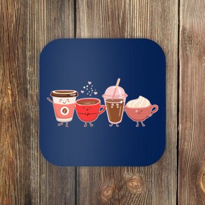 Cute Valentine Day Coffee Lover Coaster