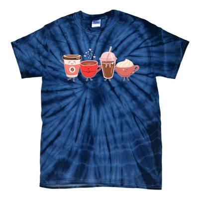 Cute Valentine Day Coffee Lover Tie-Dye T-Shirt