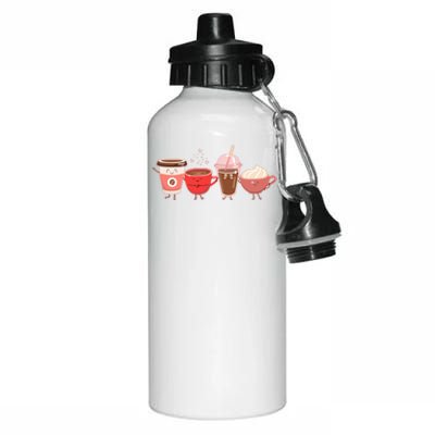 Cute Valentine Day Coffee Lover Aluminum Water Bottle