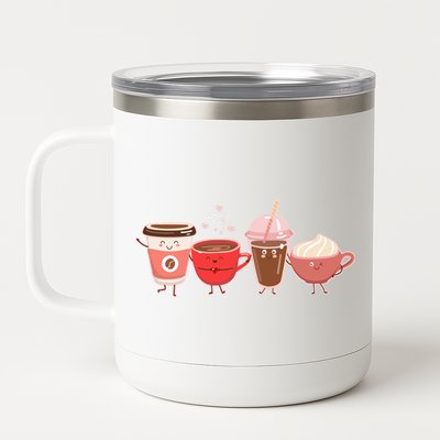 Cute Valentine Day Coffee Lover 12 oz Stainless Steel Tumbler Cup