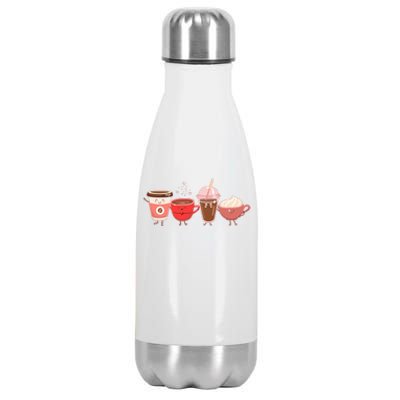 Cute Valentine Day Coffee Lover Stainless Steel Insulated Water Bottle