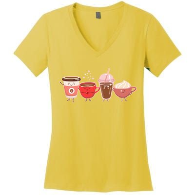 Cute Valentine Day Coffee Lover Women's V-Neck T-Shirt