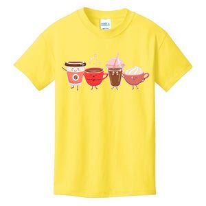 Cute Valentine Day Coffee Lover Kids T-Shirt