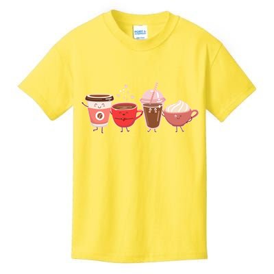 Cute Valentine Day Coffee Lover Kids T-Shirt